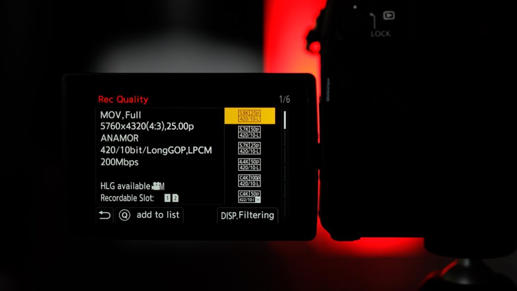 LUMIX GH6 Recording Modes