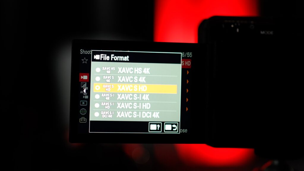 SONY FX30 Recording Modes